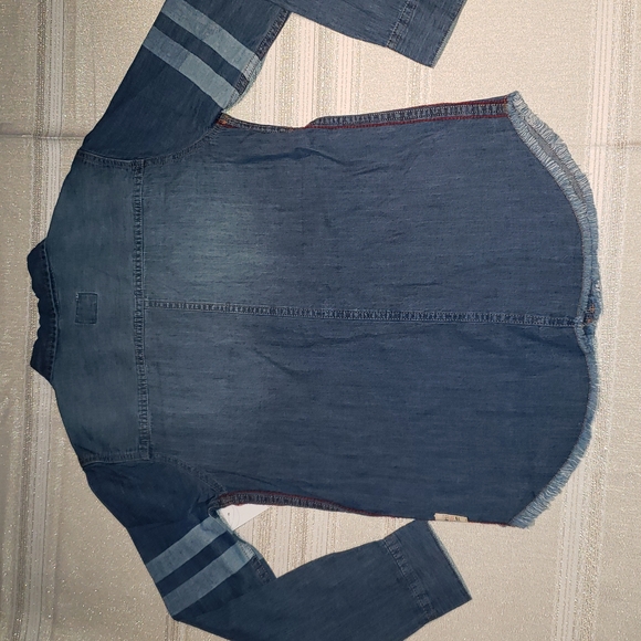 JOE'S Long Sleeve Distressed Denim Snap Button Up Shirt NEW Big Kids M (10/12) - Picture 3 of 15